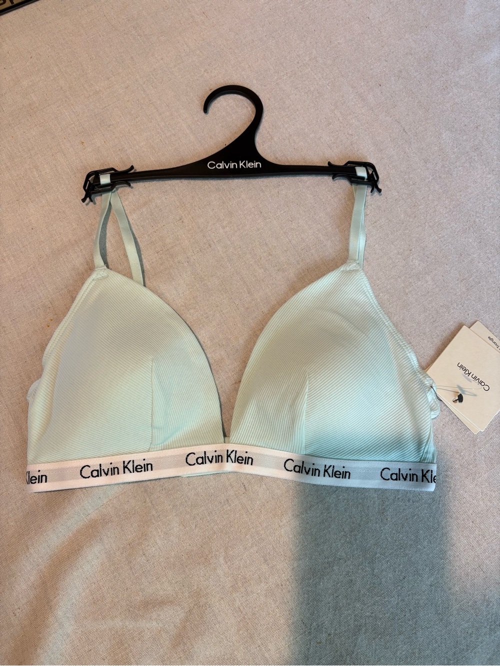 Calvin Klein Mint Green Lightly Lined Triangle Bralette